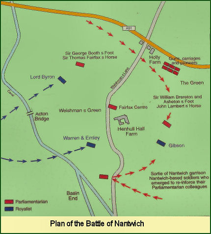 Plan of the Battle of Nantwich
